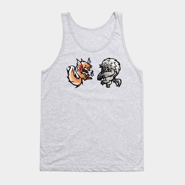 Kitsune and Wolfskin Tank Top by PrinceofSpirits